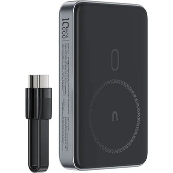 ACEFAST Преносима батерия Powerbank Acefast M10 Magnetic 2x USB-C PD 30W с 15W индуктивно зареждане и USB-C кабел - черен (M10)