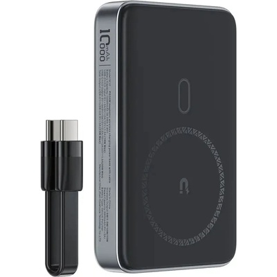 ACEFAST Преносима батерия Powerbank Acefast M10 Magnetic 2x USB-C PD 30W с 15W индуктивно зареждане и USB-C кабел - черен (M10)