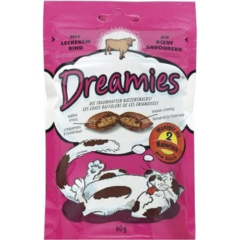 Dreamies Снаксове за котки - dreamies възглавнички с говеждо месо, 60г