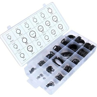 Pojistné kroužky na hřídele - vnější segrovky, průměr 4 - 32 mm, sada 300 ks - ASTA A-TC506 – Sleviste.cz