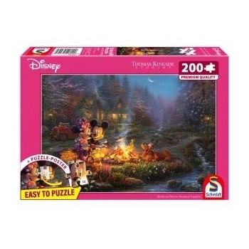 Schmidt Spiele Thomas Kinkade Studios: Disney - Mickey and Minnie Sweetheart Campfire (200 Pieces)
