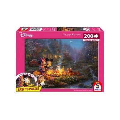 Schmidt Spiele Thomas Kinkade Studios: Disney - Mickey and Minnie Sweetheart Campfire (200 Pieces)