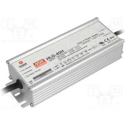 MEAN WELL HLG-40H-15 Napájecí zdroj: spínaný; LED; 40W; 15VDC; 2,67A; 90÷305VAC; IP67