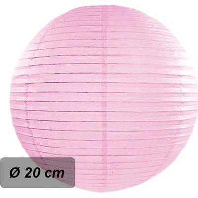 Lampion kulatý 20 cm růžový