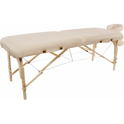 MH Star Skládací dřevěné lehátko PLM béžové