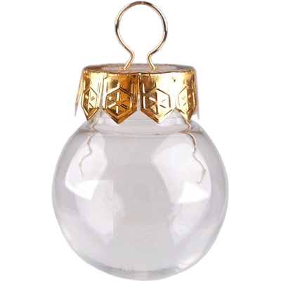 Prima-obchod Baňka k dozdobení Ø4 cm barva 2 transparent zlatá