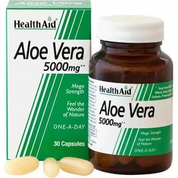 HEALTHAID Хранителна добавка алое вера 5000 мг, Health Aid Aloe Vera 5000mg 30caps