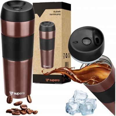 Supero termohrnek nerezová ocel 450 ml růžový