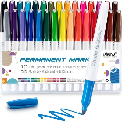 Ohuhu Oahu Art Markers Alcohol Marker Set-перманентни маркери, комплект 30 цвята (‎Y30-80600-48)