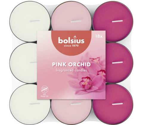 Bolsius Basic Pink Orchid 18 ks