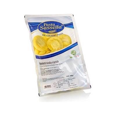 Sassella Tartero Čerstvé agnolotti s ricottou a lanýžem, kulaté a světlé 0,5 kg