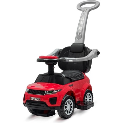 Baby Mix Mercedes-Benz s vodiacou tyčou 3v1 červené