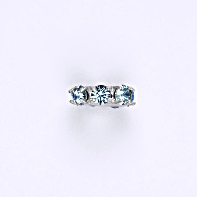 Čištín Korálek 36939740 Stříbrný se swarovski akvamarín krystal P 1371