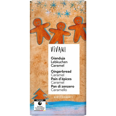 Vivani Bio mléčná čokoláda nugátová Perník-Karamel 100 g