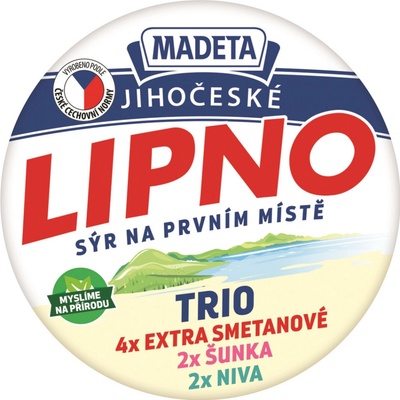 MADETA Jihočeské Lipno trio sýr tavený chlaz 140 g