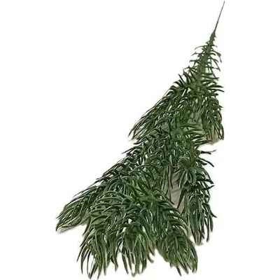 Dekorace větvička s jehličím (chvojí) zelená 25cm