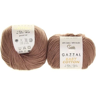 Příze Baby Cotton 3434 kávová