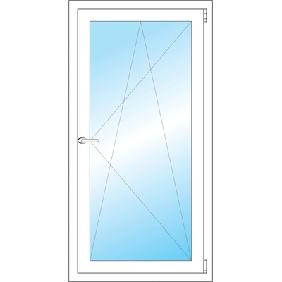 OKNA HNED Plastové okno 66x129 cm (660x1290 mm) bílé otevíravé a sklopné pravé
