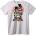 NOONEBRAND Тениска Skull & Minnie пламък - S, White