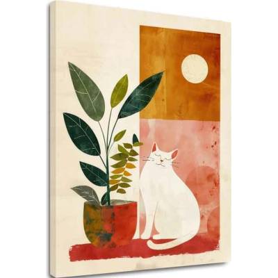 Obraz na plátne – Mačací zen - 60x80 cm
