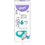 Bella Baby Happy Soft&Delicate еднократни пелени с каналчета Junior Extra 15+ kg 48 бр