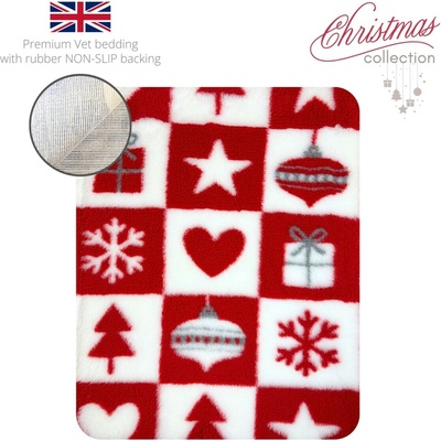DRYBED Premium Vet Bed XMAS Vianočná šachovnica