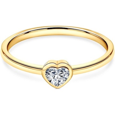 Savicki Zásnubný prsteň Pure žlté zlato diamant PURE P HE 15 D Z