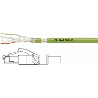 Helu 806618-1 RJ45 CAT 6A S/FTP 0,5m zelený
