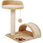  Катерушка с драскало, легло и сизален стълб Бежова h50 cm (4123-BE)
