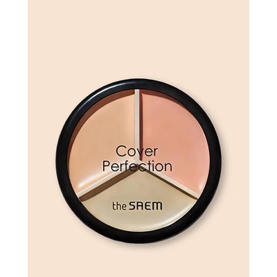 The Saem Trojitý korektor na obličej Cover Perfection Triple Pot Concealer No,1 Correct Beige 4,5 g