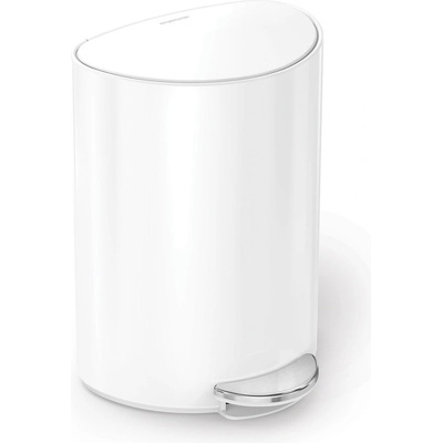 simplehuman Бяло метално кошче за боклук с педал 6 l - simplehuman (CW2108)