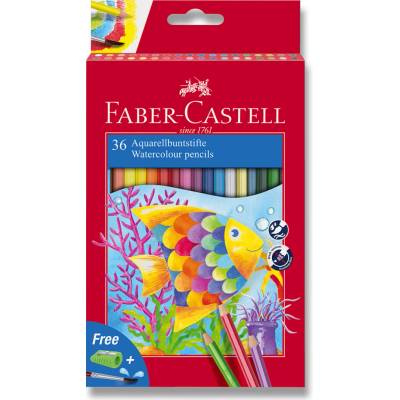 Faber-Castell akvarelové pastelky 36 barev + štětec 114437