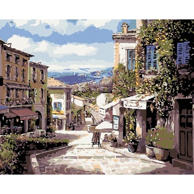Zuty Malování podle čísel Kousek k moři 50 x 40 cm vypnuté plátno na rám