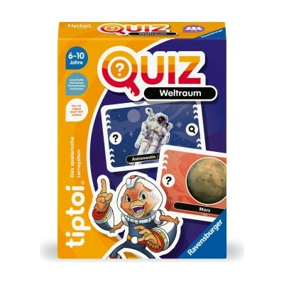 Ravensburger tiptoi 00223 Quiz Weltraum, Quizspiel für Kinder ab 6 Jahren, für 1-4 Spieler
