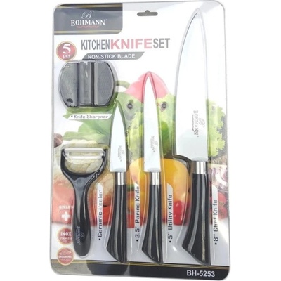 BOHMANN Комплект ножове Bohmann BH 5253, 5 части, черен (BH 5253)