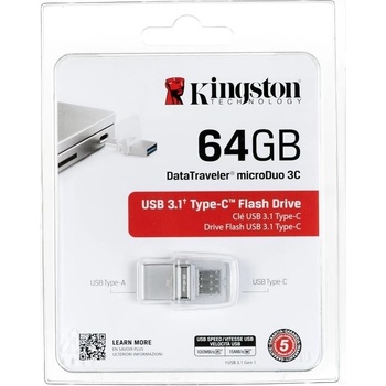 Kingston DataTraveler MicroDuo 3C 64GB DTDUO3C/64GB