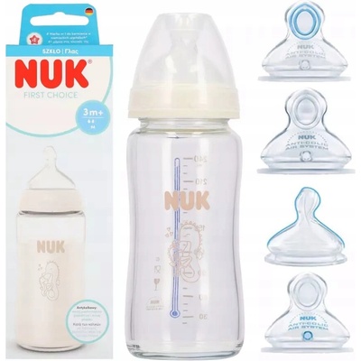 Nuk Skleněná láhev FC s koňským motivem 240 ml