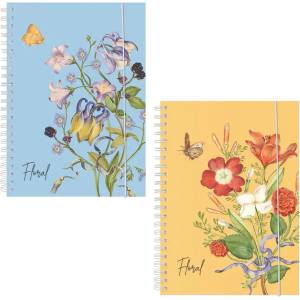 SPREE Тетрадка A5 PPL Floral мека спир. , 80 л. ред, 80 г/м2 ivory (PL74125)