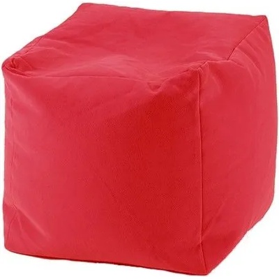 Pufrelax Пуф 130л. , Табуретка Куб XL - Panama Red, Перящ се калъф, Водоустойчив, Пълнеж от Полистиролни перли