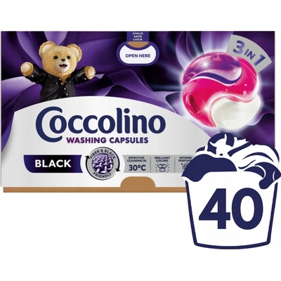 Coccolino Care Kapsle 3v1 na praní černých a tmavých tkanin 692 g 40 PD