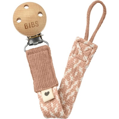 Bibs Paci Braid klip na cumlík Blush / Ivory