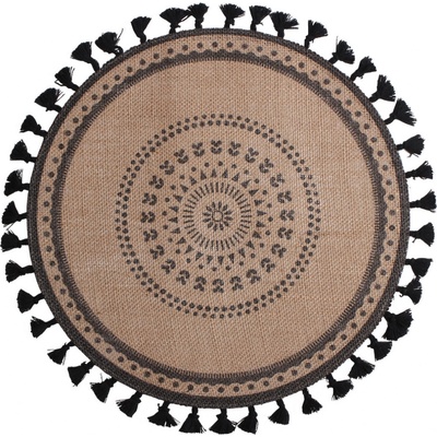 Mybesthome Prostírání kulaté jute hnědá 38cm