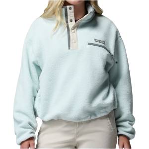 Columbia Дамски поларен пуловер Columbia Women's Helvetia II Cropped Half Snap Fleece Fleece jumper - Tea Light / Dark Stone (105-6165-1514)