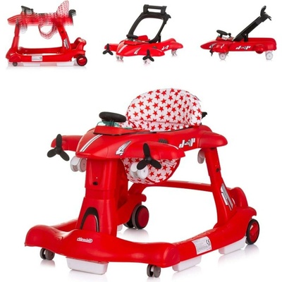 CHIPOLINO Chodítko interaktívne Airplane 3v1 Red