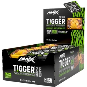 Amix Nutrition Tigger Zero / Low Carb Protein Bar [20 x 60 грама] Фъстъчено масло с карамел
