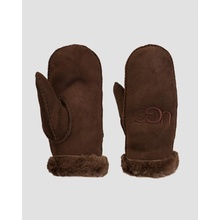 Ugg dámske rukavice W Sheepskin Embroider mitten 20932 hnedá