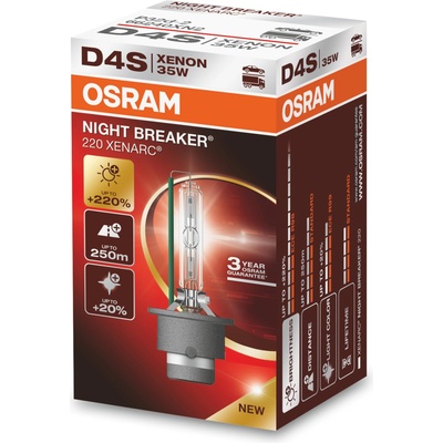 OSRAM D4S 35W XENARC® NIGHT BREAKER® LASER +220% 3 year guarantee* 1 pc - 66440XN2