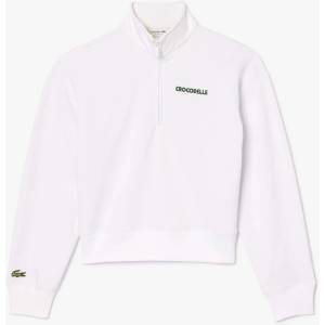 Lacoste Блуза Lacoste Relaxed-Fit Zip-Up Print Sweatshirt - White