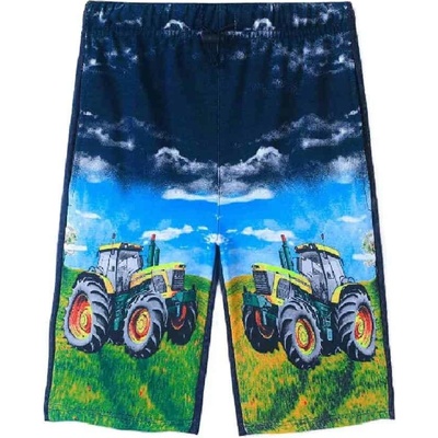 dětské 3/4 kraťasy s traktorem tmavě modrá