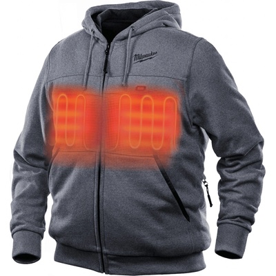 Milwaukee vyhrievaná mikina s kapucňou M12 HH GREY3 0 sivá